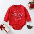 thumbnail image 2 of Boys Hoodie Boys Sweatshirt Valentine's Day Baby Boys Girls Letter Long Sleeve Romper Outfit Bodysuit, 2 of 7
