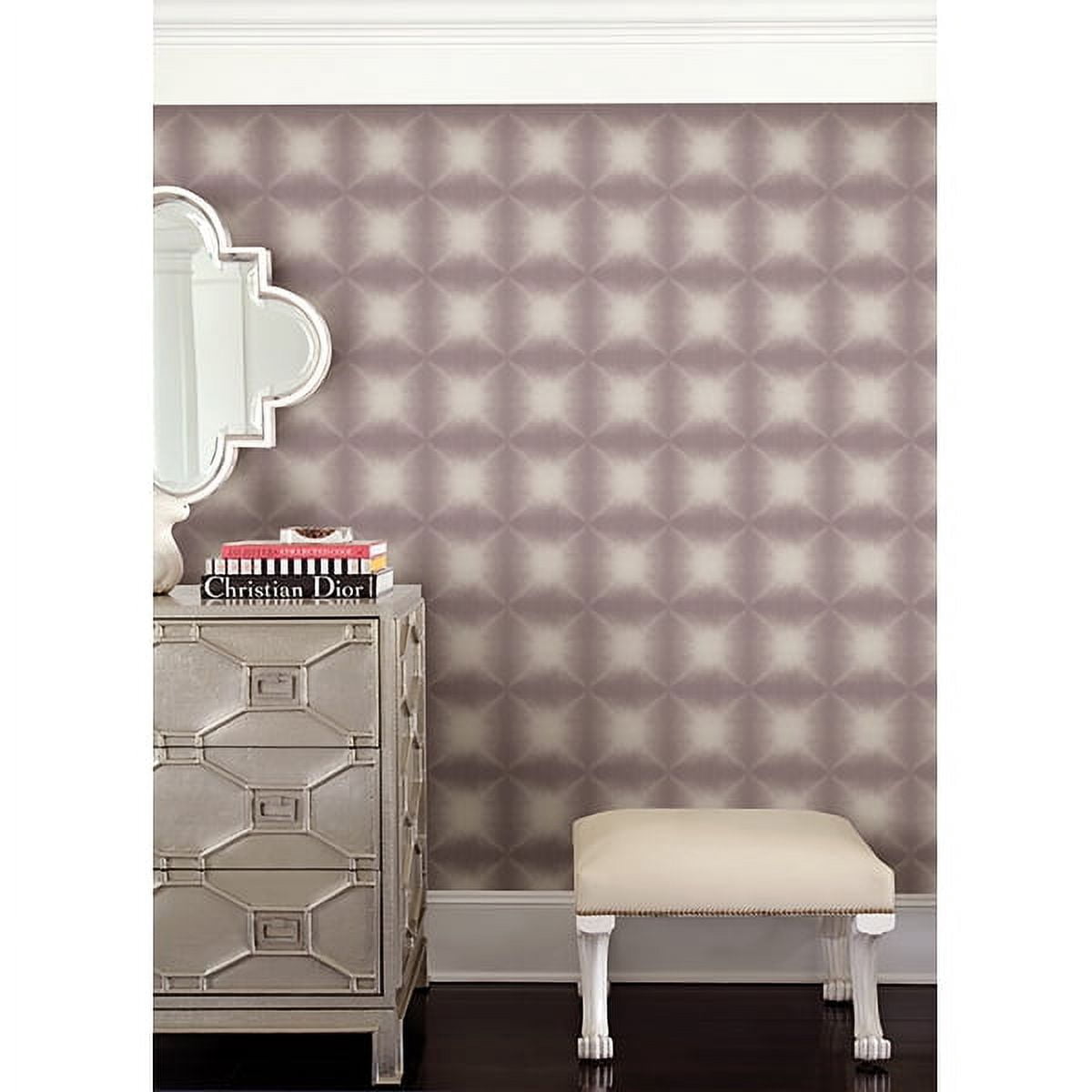 Kenneth James Echo Purple Geometric Wallpaper, 20.5-in by 33-ft, 56.4 sq. ft