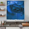 thumbnail image 5 of Blue Rose Sheer Curtains 84 Inches Long, Elegance Fantasy Flowers Romantic Light Filering Curtains, Breathable Simi Curtain Privacy Drapes for Living Room Bedroom Lightweight Window Treatment, 5 of 9