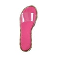 thumbnail image 2 of Women's Summer New Large Size Clear Line Strap To Wear Beach Flat Slippers Light Sandals Summer Sandals Pink 43, 2 of 4