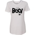 thumbnail image 3 of Inktastic Halloween Boo with Spider and Web in Black Women's T-Shirt, 3 of 5