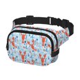thumbnail image 2 of Fotbe Lobsters Cangurera Cuadrada con Estampado de Doble Capa, Bolsa de Cintura Ajustable Mini para Hombres y Mujeres, 2 of 9