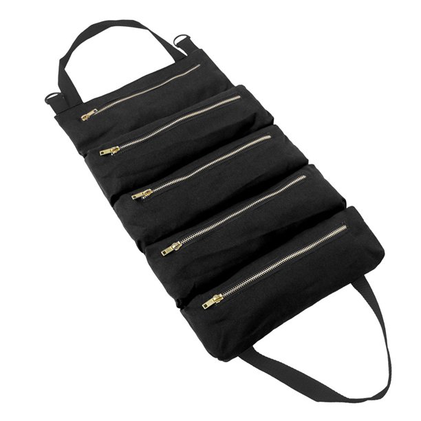 Kenally Bolsa de almacenamiento para herramientas de reparación de neumáticos de coche, bolsa con cremallera múltiple, organizador de lona colgante Ventana automotriz negro Kenally VI3788-02B