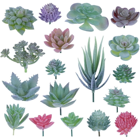 18Pcs Realistic Succulents Artificial Cactus Plants Bulk Plastic Succulent Greenery for Indoor Outdoor Home Office Wedding Table