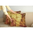 thumbnail image 3 of Ambesonne Rose Throw Pillow Cover 2 Pack, Old Rose Music Note Shabby, 24", Cream Red, 3 of 6
