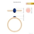 thumbnail image 6 of ANGARA Natural Classic Solitaire Oval Blue Sapphire Promise Ring in 14K Rose Gold for Women (Size-6x4mm) | September Birthstone, Anniversary, Jewelry Gift for Women | Natural Blue Sapphire Ring, 6 of 9