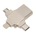 thumbnail image 1 of Adaptador OTG 3 en 1 Tipo C Micro Lightning a USB Máximo 10 Gbps Adaptador USB OTG de aleación de zinc para transmisión y carga, 1 of 14