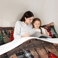 thumbnail image 5 of Homewish Teens Merry Christmas Bedding Comforter Set, Retro Western Buffalo Plaid Twin Comforter Sets, Rustic Lodge Cabin Bedding Set, Super Cozy Room Decor, 2pcs, 5 of 8