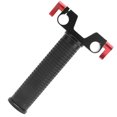 thumbnail image 1 of FLAMEEN 15mm DSLR Rod Handle,15mm Aluminium Alloy Single Shoulder Rail Connector DSLR Camera Dual Hole Basic Handle Clamp,15mm Basic Handle Grip, 1 of 8