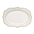 thumbnail image 5 of Stylish and Elegant 57 Pieces Bone China Dinnerware Set Service for 8 People - Wavy Gold Mix and Match, 5 of 8