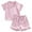 Pink, variant on Toddler Pajamas 4t Satin Pajama Sets Unisex Boys and Girls Silk Button Soft Comfortable Short Sleeve & Shorts & Pants Sleepwear 2pcs Pjs(Beige,Size 8-9 T)