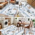 thumbnail image 5 of 3'x5' Rug for Living Room Bedroom, Christmas Washable Area Rugs Non-Slip Carpet Mats, Xmas Pine Cones Starfish Conch Gifts Light Blue Indoor Low Pile Area Rug Runner for Kitchen, Mudroom, 5 of 8