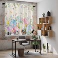 thumbnail image 5 of Easter Eggs Kitchen Curtains 63 Inch Length, Spring Daisy Eucalyptus Leaves Vintage Tiers Curtains for Living Room Berdoom Bathroom, Light Filtering Drapes Window Treatment 2 Panels 42"Wx63"L, 5 of 8