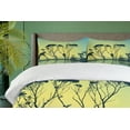 thumbnail image 4 of Ambesonne Country Duvet Cover Sets, Tree Silhouettes Scenic, 2-King, Yellow Blue, 4 of 7