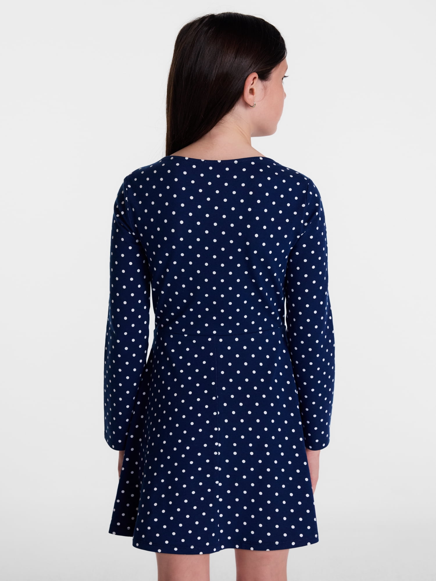 Weekend Academy Girls Boatneck Dress with Long Sleeves, Sizes 4-18