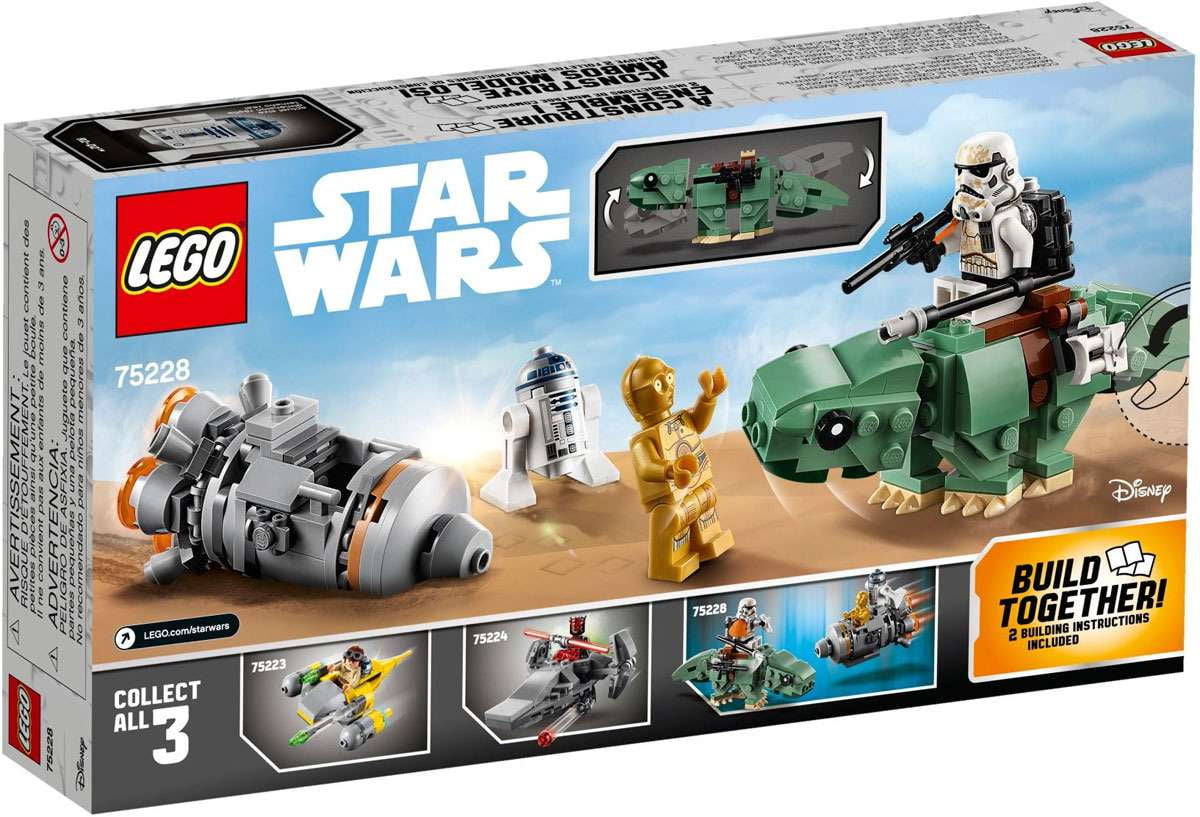 Pre-Owned LEGO Star Wars Escape Pod vs. Dewback Microfighters 75228 Collectible Droid Building Set