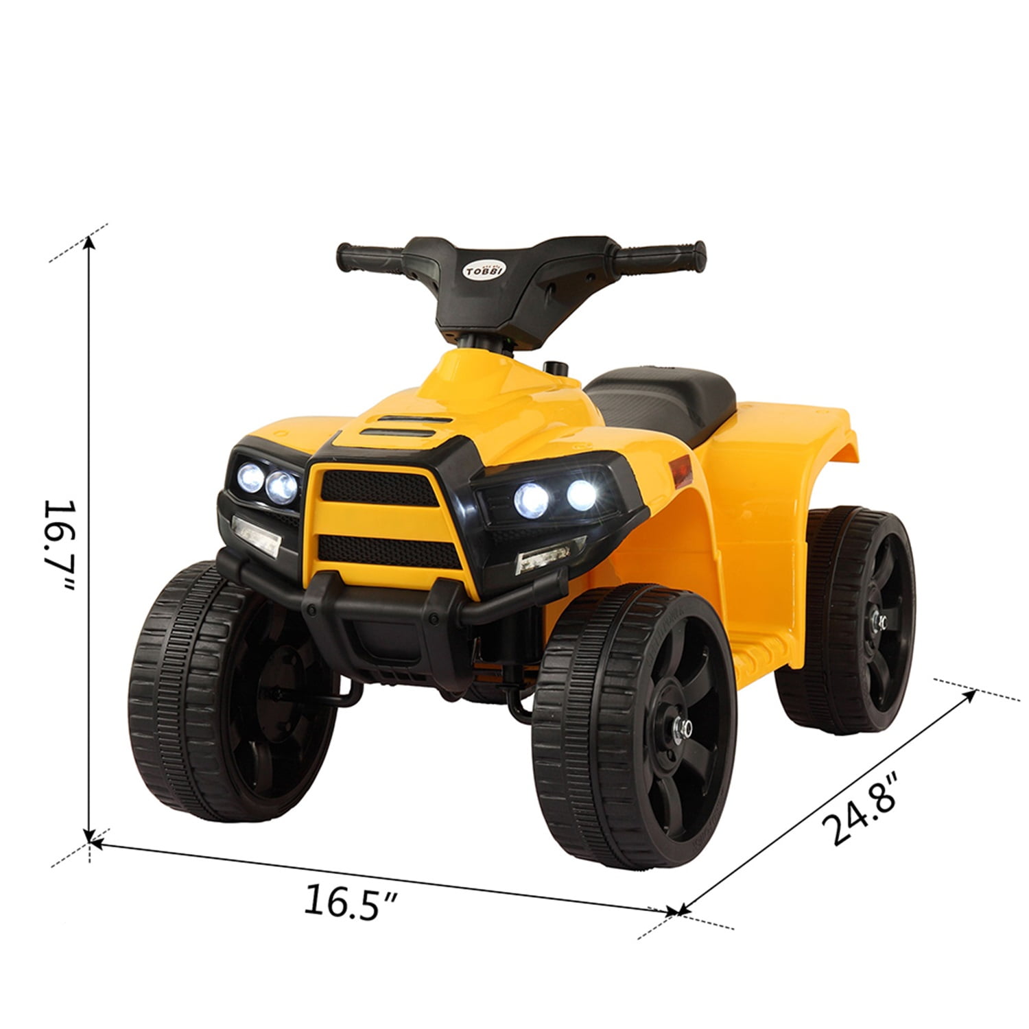CIPACHO 6V Kids Ride On Car, Rugged 4-Wheeler Electric Cars to Ride Jeep Car for Children Child Boys, Gift Ride-On Car Vehicle Toy w/ LED Lights, MP3, Yellow CIPACHO 6V Kids Ride On Car, Rugged 4-Wheeler Electric Cars to Ride Jeep Car for Children Child Boys, Gift Ride-On Car Vehicle Toy w/ LED Lights, MP3, Yellow