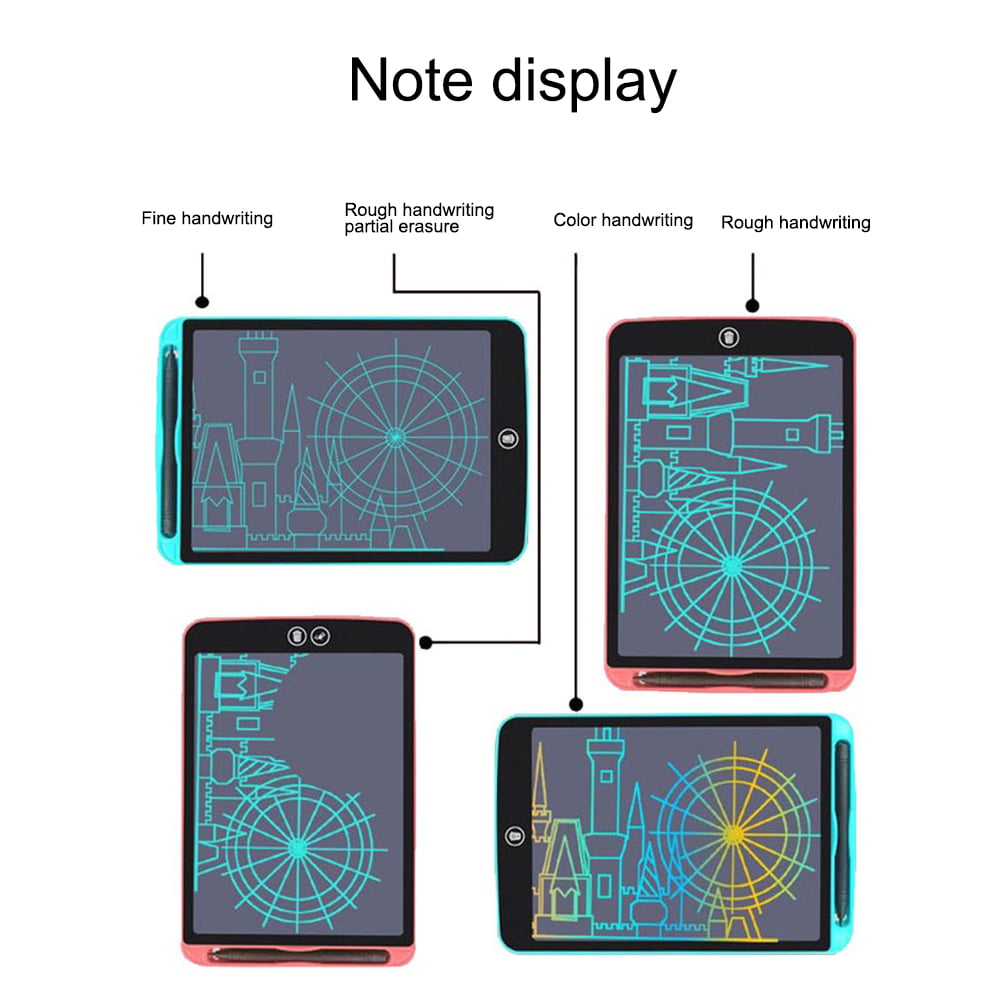 12inch LCD Writing Tablet Partial Erase Mode Lock Screen Function 