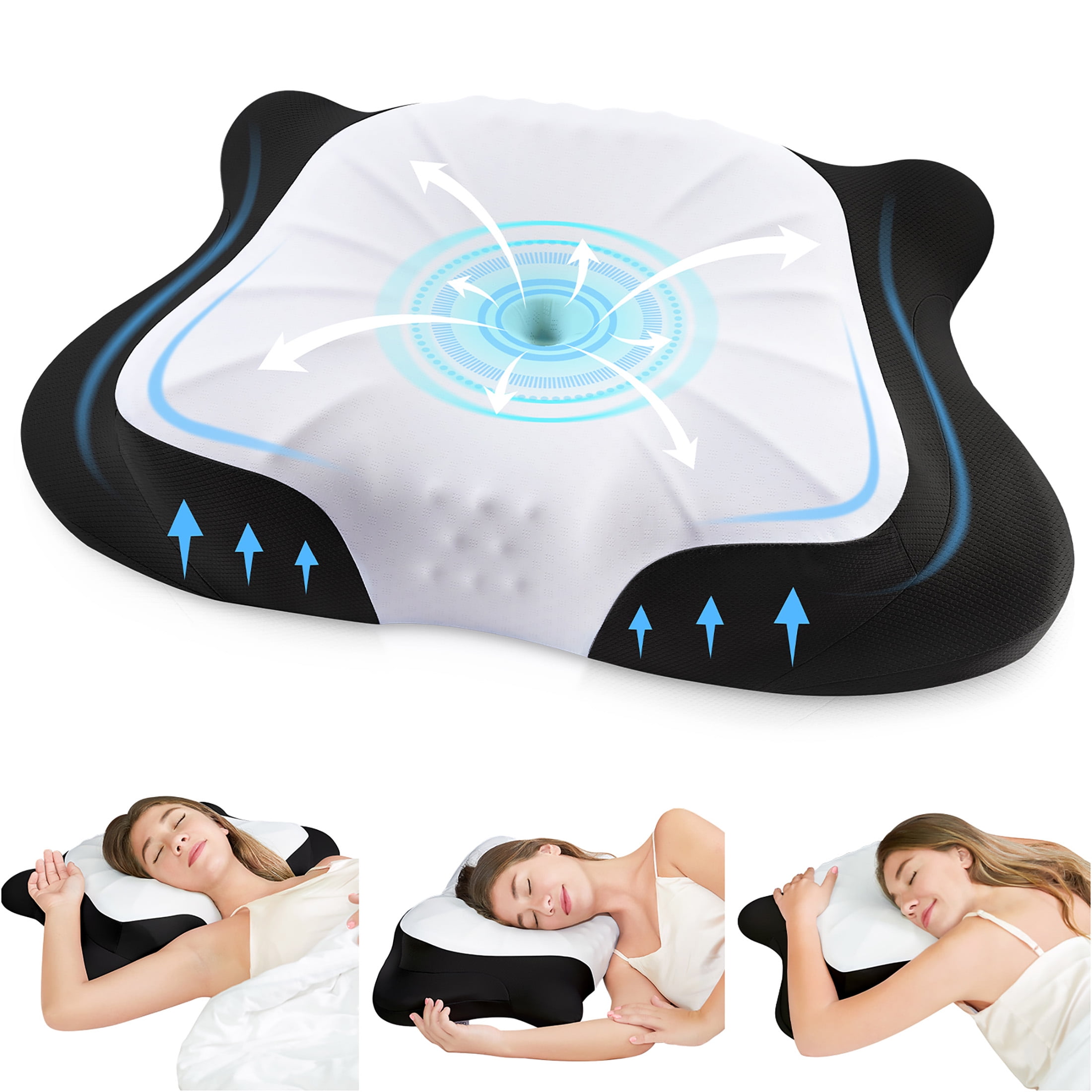 FAIORD Bed Pillows,Cervical Pillow for Sleeping,Memory Foam Pillow for ...