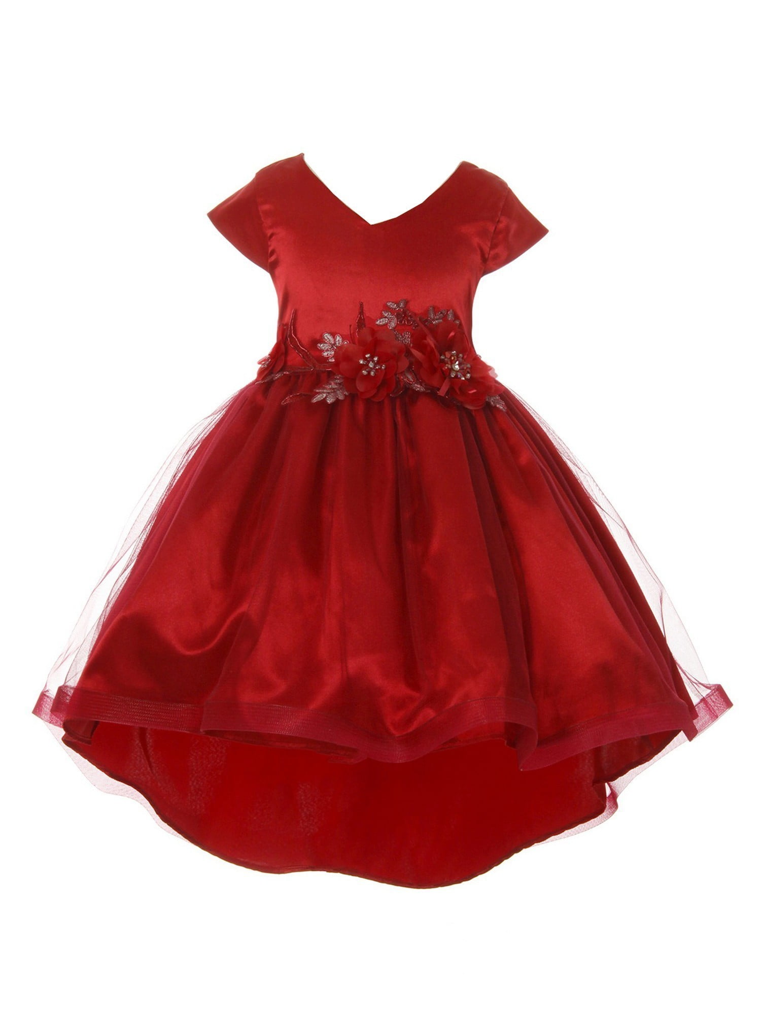 Crayon Kids Crayon Kids Girls Red Tulle HighLow Sparkle
