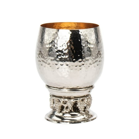 Godinger Hammered Kiddush Cup with Grape Detail