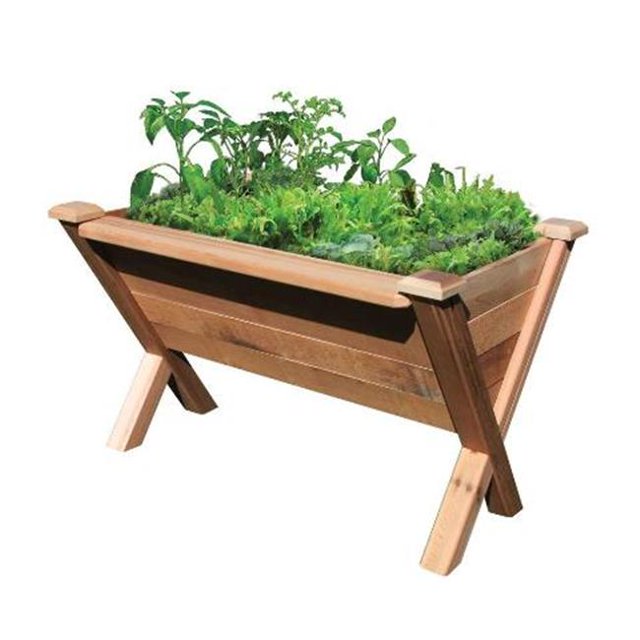 Lit de Jardin Rustique Modulaire en Coin 34 L x 48 L x 32 H Po.