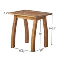 thumbnail image 3 of Outdoor Wood Armchair Set with Cushions and Side Table, Teak Finish Acacia Wood Patio Furniture, Dark Gray, 3 of 8