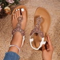 thumbnail image 4 of MKLEKYY Sandalias Playa Cómodas para Mujer para Uso Diario, Vacaciones y Playa, Diseño de Tanga, Punta Abierta, Suela Plana Fácil de Poner para Estilo Veraniego., 4 of 4