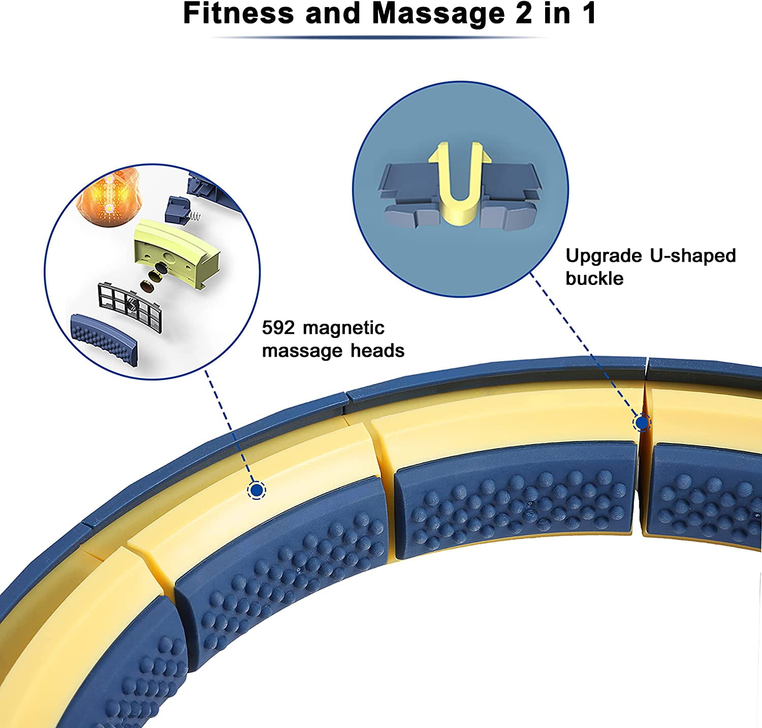 Cerceau De Fitness Hula Hoop Pour Adultes Avec Poids - Réglable, Pliable, Parfait Pour Perdre Du Poids à La Maison - 2