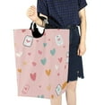 thumbnail image 4 of Yayeee Freestanding Laundry Hamper with Handle Collapsible Large Storage Basket for Clothes, Love in The Air, 4 of 7