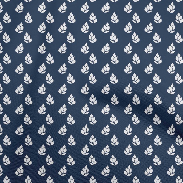 oneOone Polyester Spandex Blue Fabric Asian Block Sewing Craft Projects Fabric Prints By Yard 56 Inch Wide