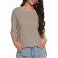 thumbnail image 3 of Women's Oversized T Shirts Tees Half Sleeve Crew Neck, 3 of 4