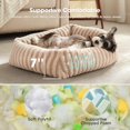 thumbnail image 2 of Cama para perro MIXJOY, tamaño mediano, de felpa lavable, 64 x 53 x 18 cm, color beige, 2 of 7