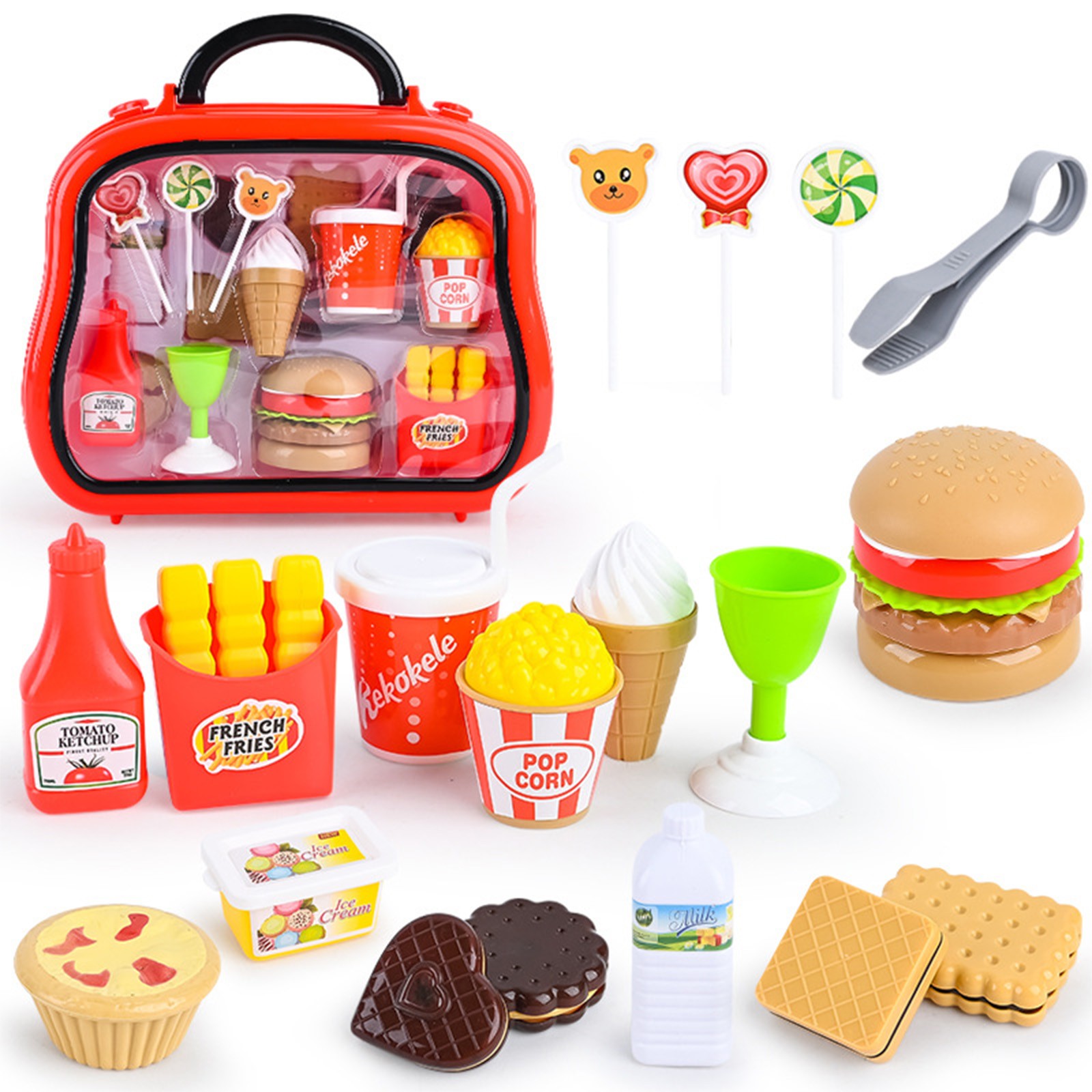 Kids Pretend Play Food Sets Fake Food Toy Toddler Play Kitchen ...