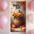 thumbnail image 3 of Autumn Leaves Pumpkin Banner Sunflower Decoration Wooden Barrel Bird Design for Fall Party Harvest Festival Home Decor, 3 of 8