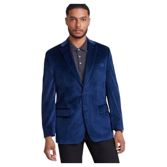 Michael Kors Mens Classic fit Sport Coat Blazer 52 R Navy Blue Solid
