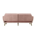 Novogratz Tallulah Memory Foam Futon, Convertible Couch, Pink Velvet