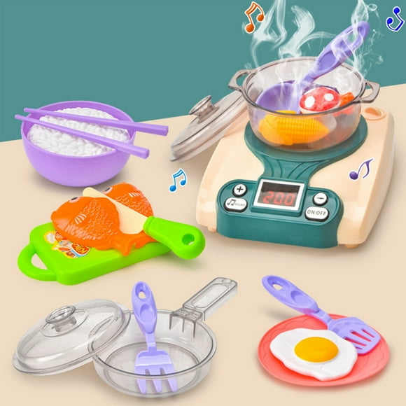 EGNMCR Cooking Playsets Kitchen Playsets Little Chef Play Toys Children's Playsets Children's Play House Toys Simulation Play House Birthday Gifts for Kids