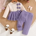 thumbnail image 2 of mgoYE Toddler Baby Girl Clothe Long Sleeve Shirt Sweatshirt Leggings 2 Piece Kids Baby Girl Fall Outfit Winter Clothe, 2 of 6