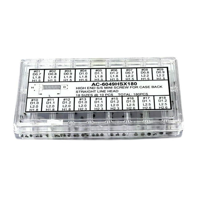 1 caja de tornillos ranurados, para reparación de piezas traseras de caja, mantenimiento de acero con caja de almacenamiento, tornillos de cabeza
