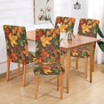 thumbnail image 2 of Yayeee 2 Pack Dining Chair Covers Stretch Parson Chairs Slipcovers Seat Protector, Colorful Autumn Leaves, 2 of 6