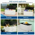 thumbnail image 5 of Enyopro 75 Gal Deck Box, Storage Box and Organization for Patio Furniture, Pool Toys, Weatherproof Container House with Lockable Lid, White, 5 of 9