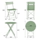 thumbnail image 3 of QinaQin Juego bistró plegable de 3 piezas con 1 mesa y 2 sillas, estructura metálica para balcón, patio, jardín o espacios pequeños, 3 of 8