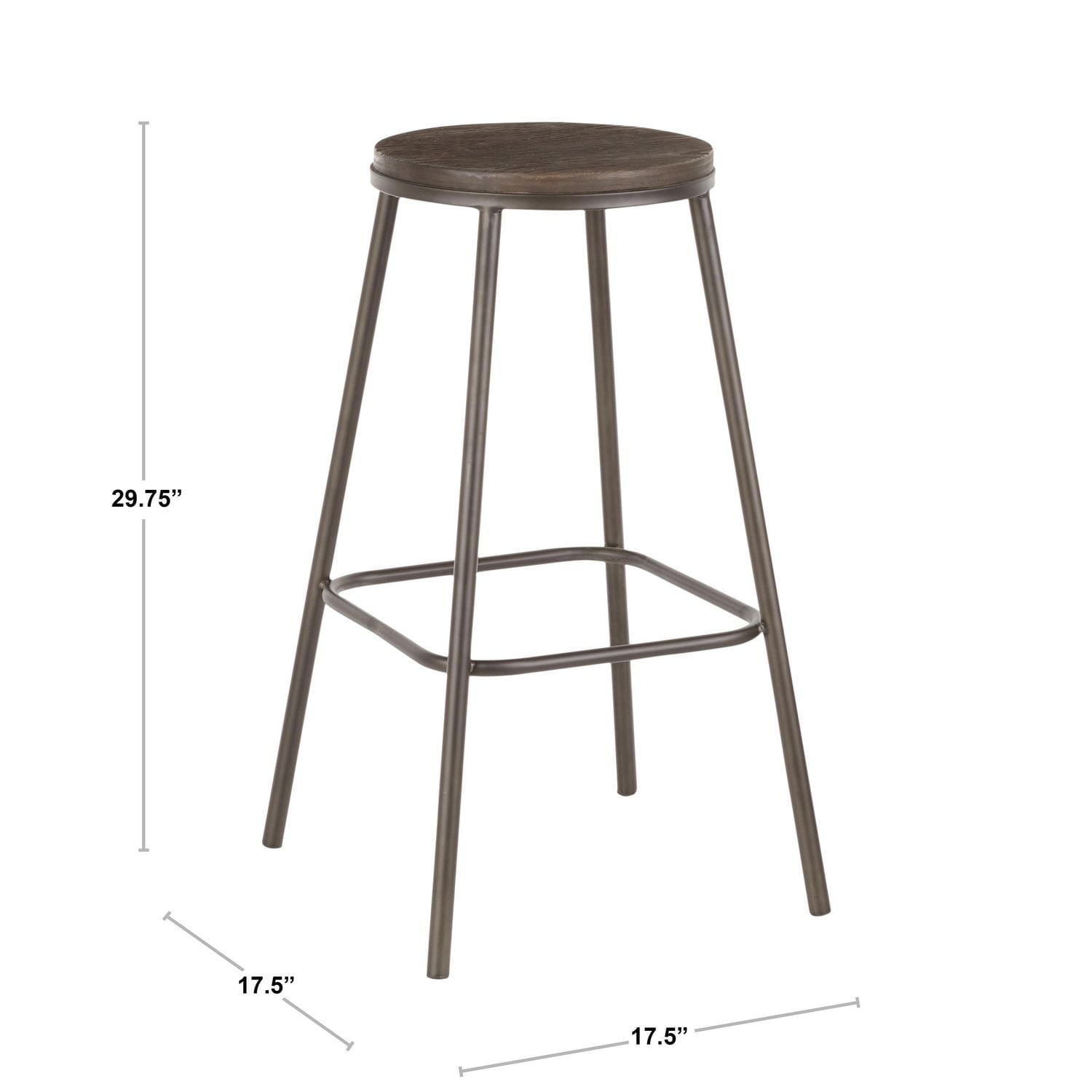 Tabouret de bar industriel Clara, de LumiSource