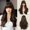 Cool Brown, variant on Ladies Natural Long Blonde Curly Hair Blonde Chemical Fiber Wig with Bangs