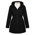 thumbnail image 5 of Jsaierl Women's Hooded Utility Anorak Jacket Drawstring Waist with Flap Pockets Lightweight Spring Fall Casual Travel Coat, 5 of 9