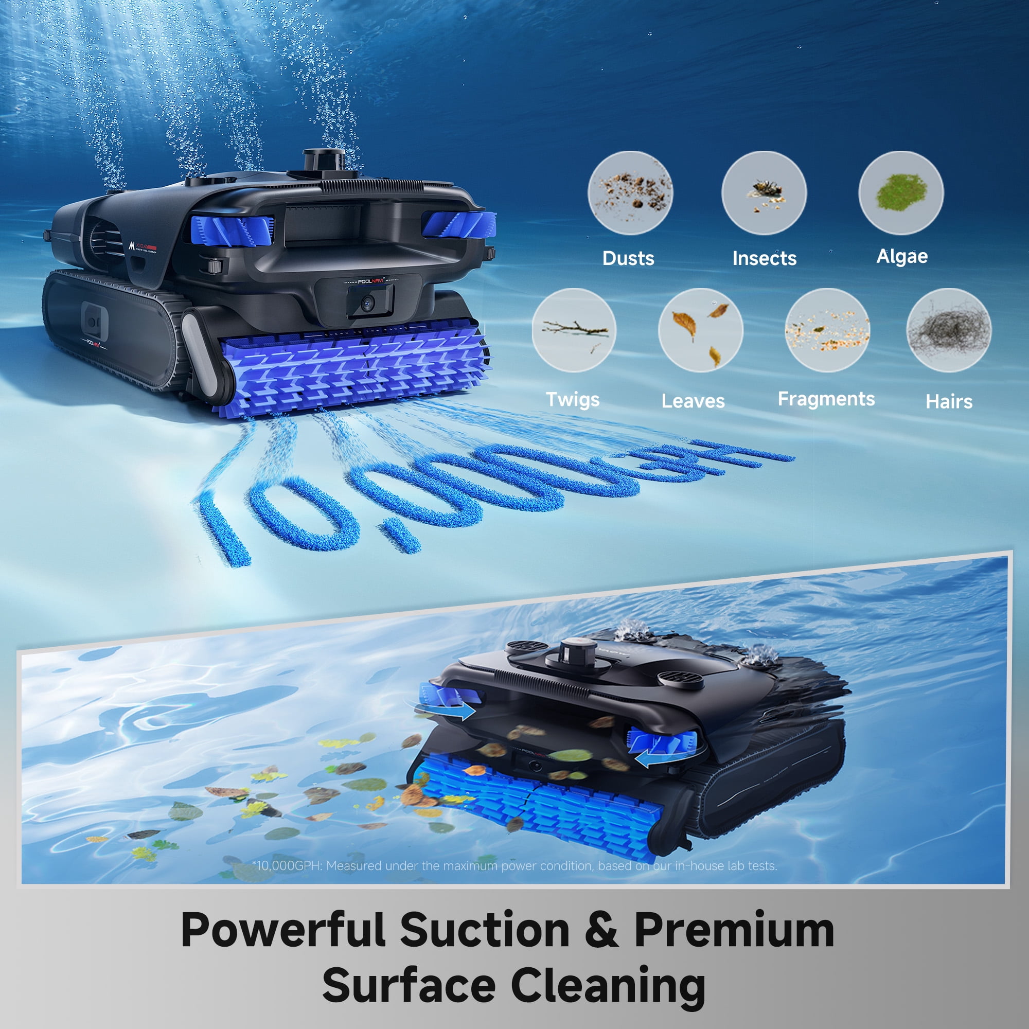 MOVA Rover X10 Robotic Pool Cleaner, 7-in-1 OMNI Clean