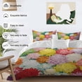thumbnail image 3 of Queen 4 Piece Bedding Set Oil Painting Style Chrysanthemums Soft Breathable Duvet Cover and Pillowcase, Red Yellow Flowers Duvet Cover Set Bed Sheets for Bedroom Dormitory Guest Room, 3 of 9