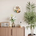 thumbnail image 2 of Large Wall Clock 12 Inch Happy Easter Round&nbsp;Silent Decorative Wall Clocks Battery Operated for Living Room Bedroom Kitchen Classroom Decor, Chicken Eggs Basket Vintage, 2 of 7