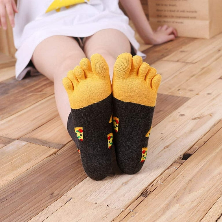 ZFSOCK Womens Toe Socks Animal Socks Cotton Five Finger Socks